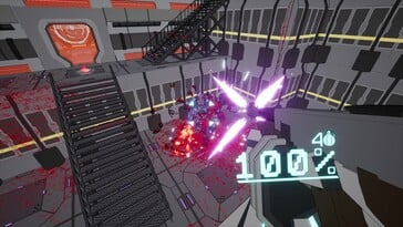 Na imagem: uma captura de tela da jogabilidade de Cyberfrags '69.