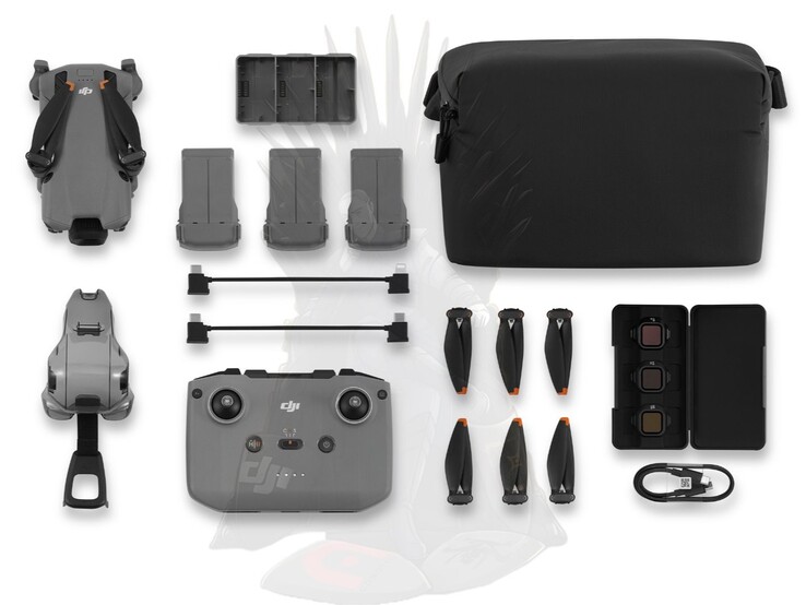 O DJI Mini 5 Pro Fly More Combo com DJI RC-N3. (Fonte da imagem: @quadro-news)