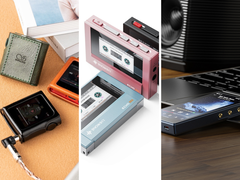 Da esquerda para a direita (na foto), o Shanling M0 Pro, o FiiO Snowsky Echo Mini e o FiiO M21. (Fonte da imagem: Shanling, FiiO)