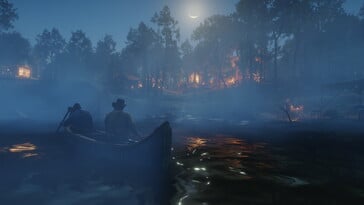 Uma imagem mostrando uma paisagem em Red Dead Redemption 2.