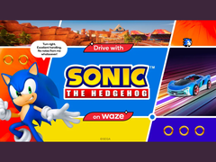 Arte promocional do assistente de voz Sonic no Waze (fonte da imagem: Waze)