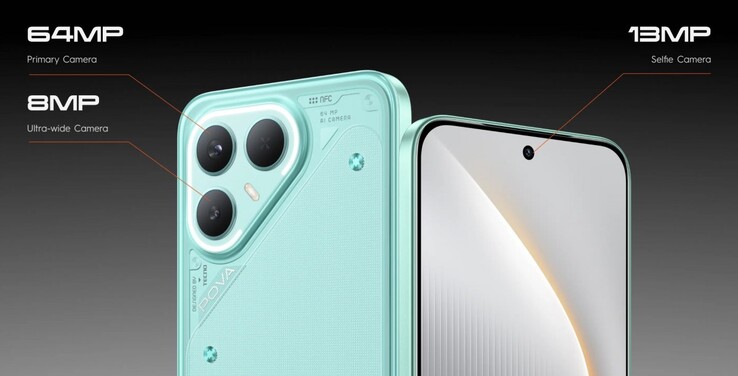 O Tecno Pova 7 Pro possui uma câmera principal Sony IMX682 de 64 MP (Fonte da imagem: Tecno)