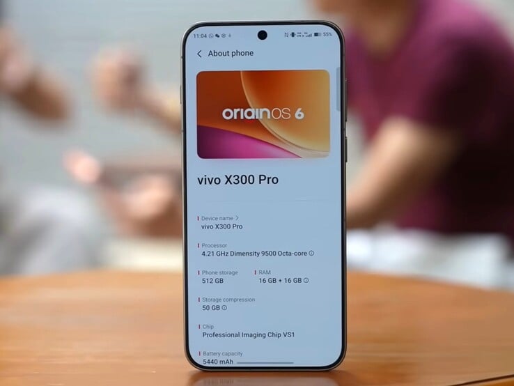 O Vivo X300 Pro europeu tem uma bateria menor, de 5.440mAh, enquanto os clientes chineses recebem 6.510mAh