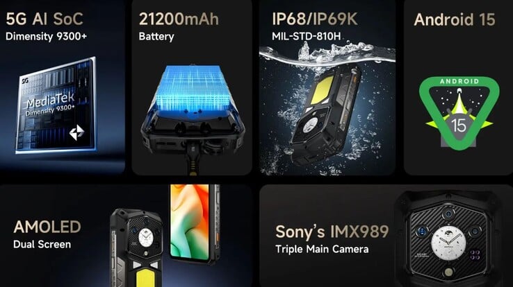 Há duas telas disponíveis. (Fonte da imagem: Ulefone)