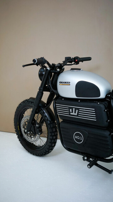 A scrambler elétrica personalizada E-Type também vê a eliminação obrigatória do espelho, tão onipresente nas construções de scrambler. (Fonte da imagem: RGNT Motorcycles)