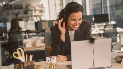 O fone de ouvido sobre a orelha Jabra Evolve3 85. (Fonte da imagem: Jabra)