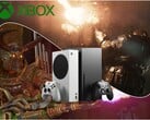 Próximos jogos exclusivos do Xbox: Gears of War: E-Day e Clockwork Revolution, com as consolas Xbox Series e o logotipo.