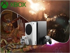 Próximos jogos exclusivos do Xbox: Gears of War: E-Day e Clockwork Revolution, com as consolas Xbox Series e o logotipo.