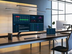 O monitor Dell UltraSharp 52 Thunderbolt Hub pode ser conectado a quatro computadores ao mesmo tempo. (Fonte da imagem: Dell)