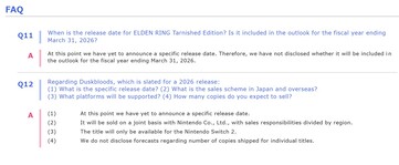 The Duskbloods e Elden Ring Switch 2 no FAQ do relatório de lucros da Kadokawa