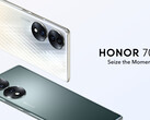 O Honor 70 tem um display de 6,67 polegadas e um leitor de impressões digitais no display. (Fonte da imagem: Honor)