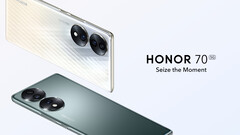 O Honor 70 tem um display de 6,67 polegadas e um leitor de impressões digitais no display. (Fonte da imagem: Honor)