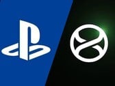 Os logotipos do PlayStation e do Xbox do Projeto Helix, um ao lado do outro