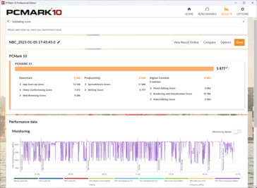 Operação com bateria PCMark 10