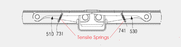 Patente de dobradiças dobráveis Samsung a partir de 2015. (Fonte da imagem: via PatentlyMobile)