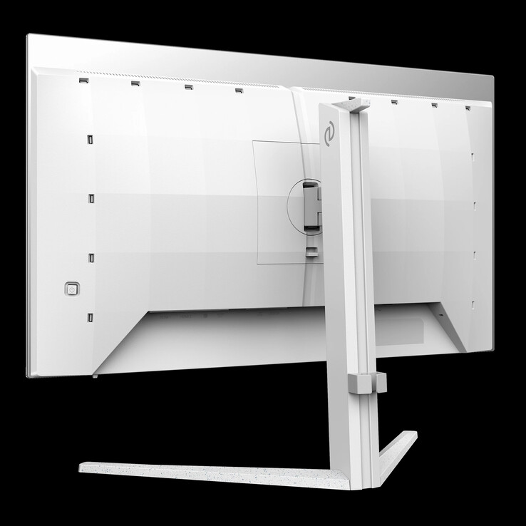 O Philips Evnia 27M2N6501L também possui luzes Ambiglow de três lados em sua parte traseira. (Fonte da imagem: Philips)