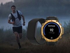 Uma nova versão do aplicativo Zepp para Android traz suporte para BioCharge (Helio Strap e T-Rex 3 Pro na foto). (Fonte da imagem: Amazfit, editado)