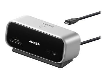 Hub USB-C de mesa da Anker na cor prata starlight