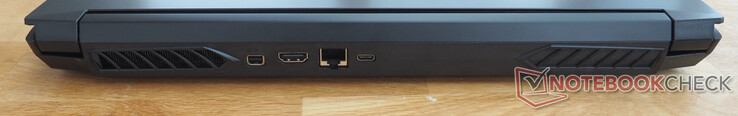 Voltar: Mini DisplayPort, HDMI, RJ45 LAN, USB-C 3.1 Gen 2 incl. DisplayPort