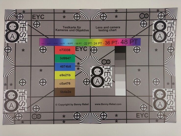 Sony Xperia XA2 Plus Test chart