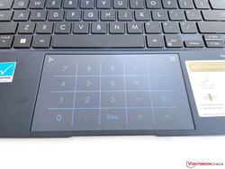 O touchpad também pode ser usado como um teclado numérico.