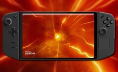 O dispositivo portátil para jogos Lenovo Legion Go foi vazado em imagens que o mostram com controles destacáveis. (Fonte da imagem: windowsreport/Unsplash - editado)