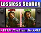 O dimensionamento sem perdas no Steam Deck OLED mostra resultados positivos no teste inicial (Fonte da imagem: ETA Prime)