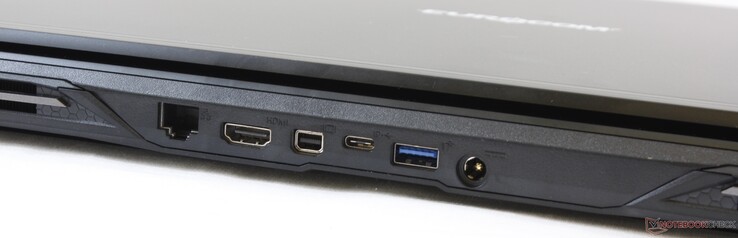 Rear: Gigabit RJ-45, HDMI 2.0, mDP 1.3, USB 3.0 Type-C, USB 3.0 Type-A, AC adapter