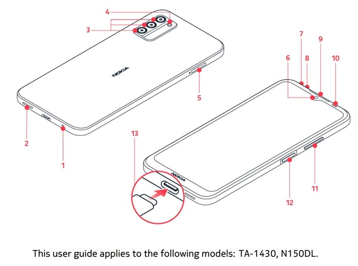 ...e o G400 aparecem como esquemas em seus possíveis manuais oficiais do usuário. (Fonte: Nokia via NokiaPowerUser)