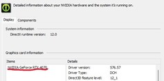 Uma captura de tela da guia GPU da Nvidia na seção Informações do sistema no Painel de controle da Nvidia no Windows 11. (Fonte da imagem: Captura de tela do Windows)