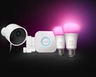 O kit inicial Philips Hue Secure inclui dois sensores de contato e duas lâmpadas inteligentes. (Fonte da imagem: Philips Hue)