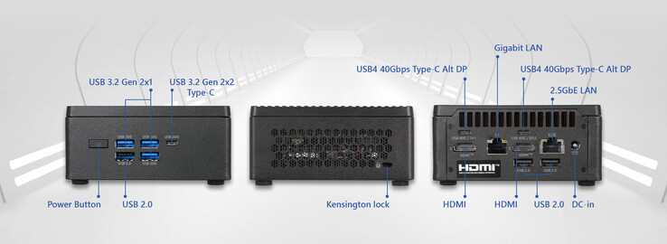 Portas do mini PC (Fonte da imagem: ECS)