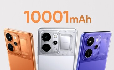 O Realme P4 Power 5G está equipado com uma enorme bateria de 10.001 mAh (Fonte da imagem: Realme)