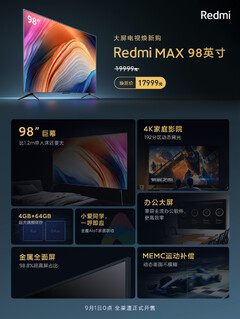 Redmi Max 98. (Fonte da imagem: Xiaomi)