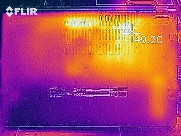 Lado inferior de geração de calor (carga)