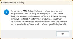 O sistema pré-configurado não abre o software Radeon.