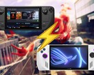 O Steam Deck teve dificuldades com o Spider-Man 2, enquanto o ROG Ally teve um desempenho decente. (Fonte da imagem: Steam, Asus, Valve, editado)