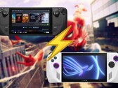 O Steam Deck teve dificuldades com o Spider-Man 2, enquanto o ROG Ally teve um desempenho decente. (Fonte da imagem: Steam, Asus, Valve, editado)