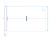 Um diagrama do Galaxy Tab A9. (Fonte: FCC)