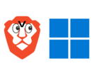 O Brave bloqueia um recurso importante do Windows 11 por padrão. (Fonte da imagem: logotipo do Brave e logotipo do Windows 11, com edições)