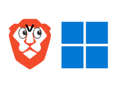 O Brave bloqueia um recurso importante do Windows 11 por padrão. (Fonte da imagem: logotipo do Brave e logotipo do Windows 11, com edições)