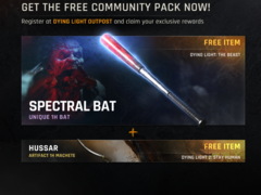 Uma captura de tela de Dying Light: The Beast mostrando o Spectral Bat e o Hussar Artifact Machete (fonte da imagem: Techland)