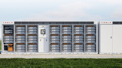 Um sistema de armazenamento de energia Megapack da Tesla. (fonte da imagem: Tesla)