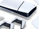 Console PS5 mostrado com dois controles (Fonte da imagem: Sony Interactive Entertainment com edições)