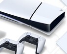 Console PS5 mostrado com dois controles (Fonte da imagem: Sony Interactive Entertainment com edições)