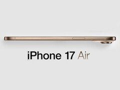 Renderização não oficial do suposto iPhone 17 Air. (Fonte da imagem: MacRumors - editado)