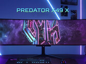 O Predator X49 X parece compartilhar o mesmo painel QD-OLED Gen 2 dos recentes lançamentos da RedMagic e Philips Evnia. (Fonte da imagem: Acer)