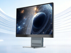 O AideaONE R27 visto de frente, com os alto-falantes frontais visíveis.