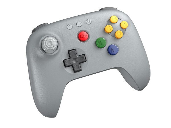 O 8BitDo 64 Bluetooth Controller cinza está disponível na Amazon. (Fonte da imagem: 8BitDo)