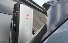 Um carregador de veículos elétricos da BYD (Fonte da imagem: BYD)